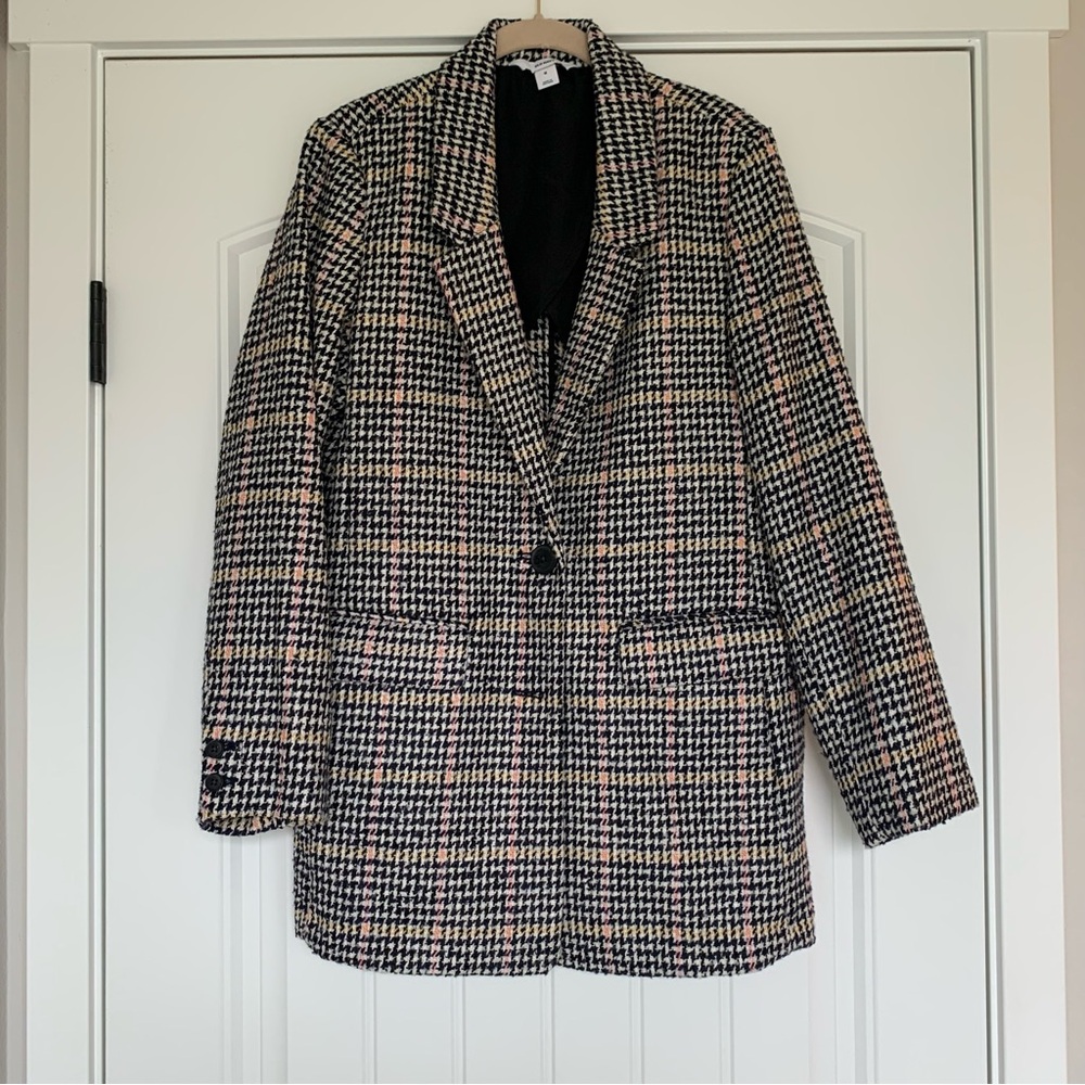 Old Navy Houndstooth Print Blazer Jacket